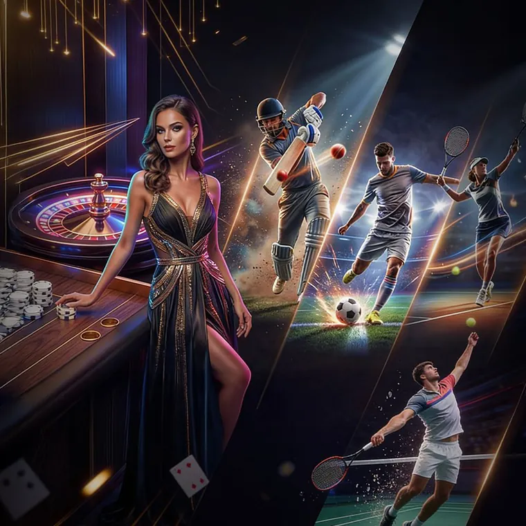 Slot machine with golden coins exploding